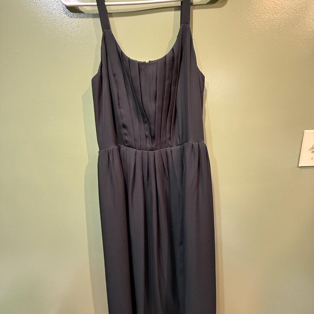 LOFT Charcoal Sleeveless Midi Dress